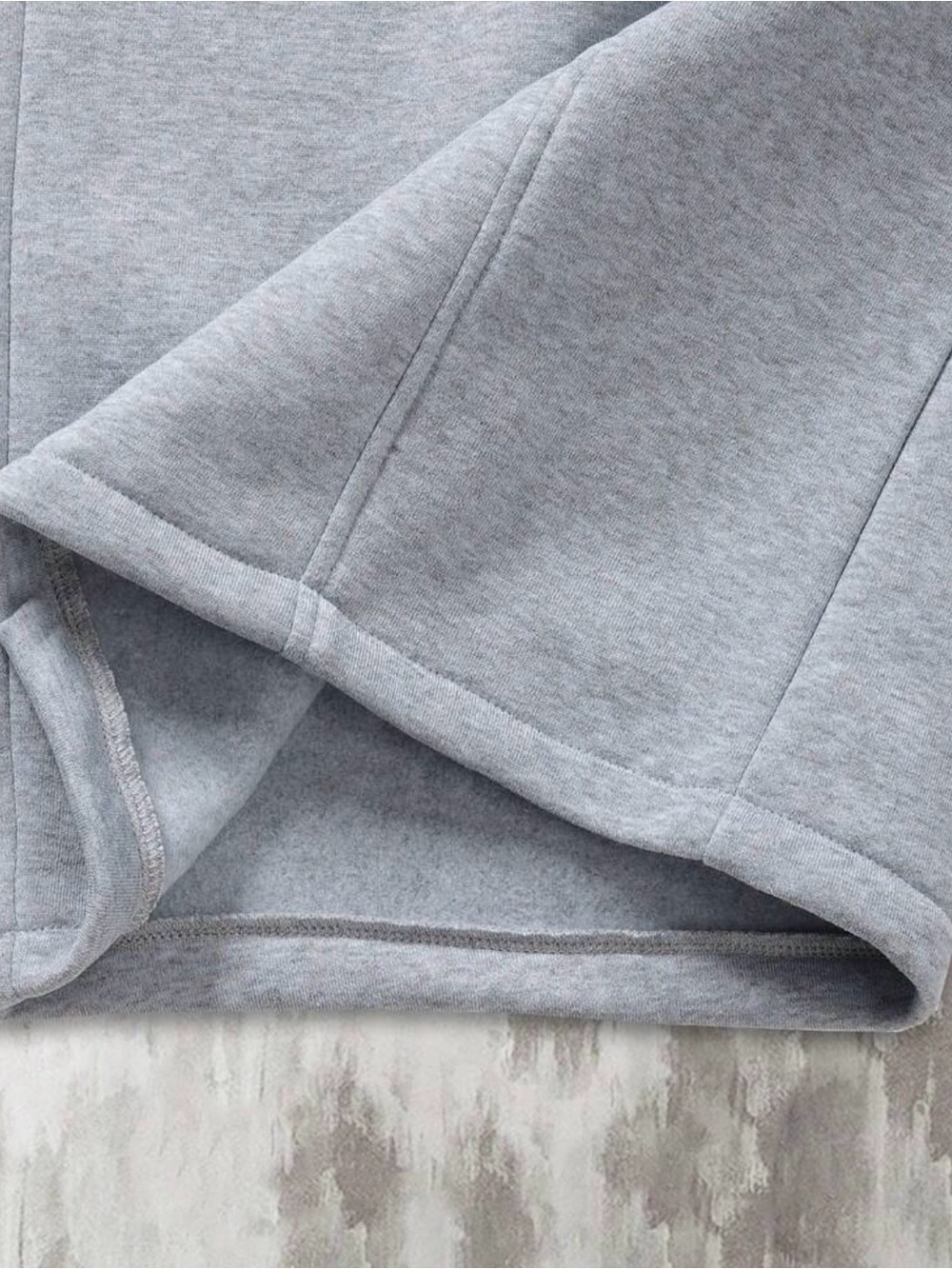 Gray Wide-Leg Sweatpants with Rope Drawstring - Picture 6 of 6